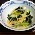 ふわニャンコ　's cooksnap of when they made ワカメと葱の食べラー炒め.