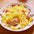 meiplu's cooksnap of when they made お手軽★キャベツとウィンナのランチパスタ.