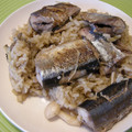 タヌキ狩りの歌's cooksnap of when they made サンマとキノコの炊き込みご飯.