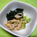 Jock's cooksnap of when they made 貝ひものコリコリ酢の物.