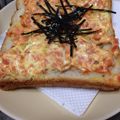 モチョ1013's cooksnap of when they made 大人バージョン☆鮭マヨトースト♪.