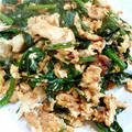 ハルホノリン☆★☆'s cooksnap of when they made 南関あげ と ほうれん草の卵とじ.
