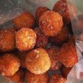 wpsmikan's cooksnap of when they made かりっ！もちっ！簡単おからドーナツ.