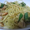優みん's cooksnap of when they made 鶏皮とオクラのパスタ.