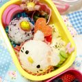 rieen's cooksnap of when they made キャラ弁！簡単！キティちゃん.