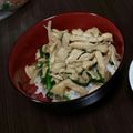しーにょろ's cooksnap of when they made 簡単ご飯☆キムチdeササミ丼！.
