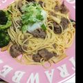 luise's cooksnap of when they made 和風牛肉パスタ.
