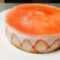 テンちゃん♪'s cooksnap of when they made 簡単☆きれいな苺のチーズケーキ.
