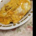 しゅんぺいのママ's cooksnap of when they made 醤油ピラフで和風オムライス.