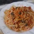 ＊きょろちゃん＊'s cooksnap of when they made 簡単♡海老としめじのトマトクリームパスタ.