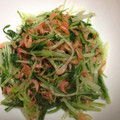 にゃるこ☆'s cooksnap of when they made 水菜とアミエビのササッと炒め.