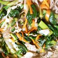 ☆春妃☆'s cooksnap of when they made 肉野菜炒め＊豚肉・玉ねぎ・ほうれん草.
