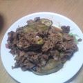 ようさんママ's cooksnap of when they made 絶品！チーズオン★牛肉となすの生姜焼き.