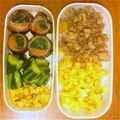 KIWIサークル's cooksnap of when they made 春色★鶏そぼろ＆しっとり卵そぼろ弁当.