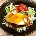 hati88888's cooksnap of when they made テリヤキソースでロコモコ風☆.