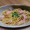 hs☆'s cooksnap of when they made 納豆とベーコンの和風パスタ♡.