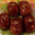 ととま〜る's cooksnap of when they made 肉巻きおにぎり☆焼肉のたれ.