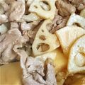 まっきー1026's cooksnap of when they made 豚肉･蓮根･筍の甘辛炒め.