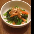nhkarikari's cooksnap of when they made ほうれん草と牛肉のナッツ味噌和え.