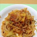 にゃんちび's cooksnap of when they made キャベツとツナのトマトパスタ.