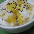 ままｃｈａｎ's cooksnap of when they made ごまごま・さつまいもご飯.