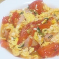 ♡てらまゆ♡'s cooksnap of when they made トマトと卵とハムでちゃちゃっと炒め♪.