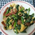seaaqua's cooksnap of when they made ほうれん草とふんわり卵のチーズ炒め.