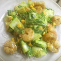 wavefile's cooksnap of when they made からし菜とエビのカレーマヨ炒め.