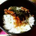 mihosky☆'s cooksnap of when they made 煮きり酒使用♪秋刀魚の蒲焼（缶詰）丼.