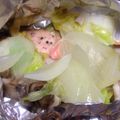 Nina1027's cooksnap of when they made 鮭のバターホイル焼き＊きのこ.玉ねぎ.