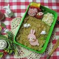 ８児のママきよっぺ's cooksnap of when they made ＊キャラ弁＊　魚ニソDEうさぎちゃん.