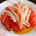 SP♪'s cooksnap of when they made カニかまとトマトのポン酢和え.