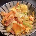 楽しくお料理's cooksnap of when they made ●ポテトベーコンのたまごチーズ炒め●.