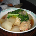 chiyomikan's cooksnap of when they made かぶと鶏のつくねで☆あったかこっくり煮物.
