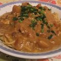 rie-tin's cooksnap of when they made 残ったカレーで♪チーズカレーパスタ.