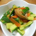 まゆみ母ちゃん's cooksnap of when they made きゅうりと干し椎茸のピリ辛中華漬け.