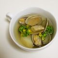 gingamom's cooksnap of when they made じゃがいもとアサリと菜の花優しいスープ♪.