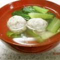昇父さん's cooksnap of when they made 小イワシのつみれとズッキーニーの汁物.