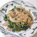 RoomA's cooksnap of when they made 小松菜と豚肉のオイスター炒め.