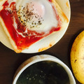 ていも's cooksnap of when they made 半熟好きさんに！目玉焼きトースト★.