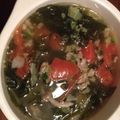 芋姉妹娘's cooksnap of when they made 餃子のタネが残ったら！トマトのスープ♪.
