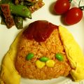 shimaru's cooksnap of when they made 簡単キャラごはん☆オムライスおむけん☆.