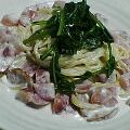 ボンタツ's cooksnap of when they made ピンク色♪ラディッシュのクリームパスタ.