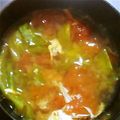 rem★'s cooksnap of when they made トマトとレタスの卵スープ.