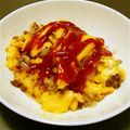 刹那い's cooksnap of when they made 玉ねぎと挽き肉のオムレツ.