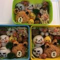 mapi0711's cooksnap of when they made 「LINEムーン」キャラ弁.