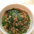 sonop's cooksnap of when they made ひとりごはん＊めかぶ納豆の青のり和え.