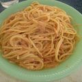 菜乃果's cooksnap of when they made イカワタ入りトマたまスパゲッティー.