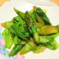ごろにゃもー's cooksnap of when they made アスパラとレタスのちゃちゃっと炒め.