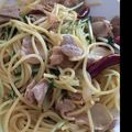 さやぽた's cooksnap of when they made 豚肉と水菜の和風ﾍﾟﾍﾟﾛﾝﾁｰﾉ♪.